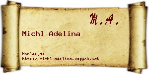 Michl Adelina névjegykártya